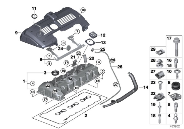 2006 BMW Z4  Profile-Gasket Diagram for 11127581215