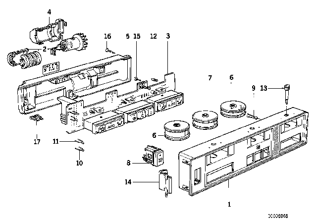 1992 BMW 750iL  Rotary Switch Temperature Diagram for 64111390691