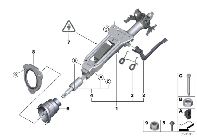 2012 BMW 328i  Steering Shaft Sleeve Diagram for 32306763071