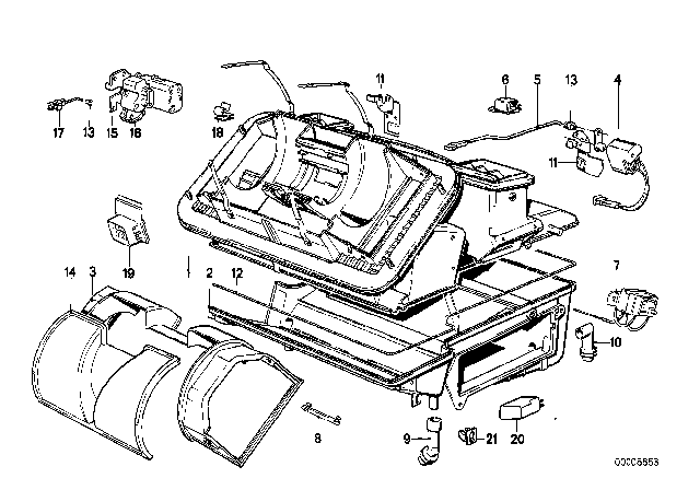 1987 BMW 325i Actuator Diagram for 64111380275