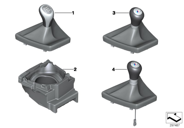 2011 BMW 550i  Leath. Gearlever Knob W/Gaiter/6-Speed Diagram for 25117592906