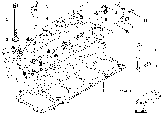 2000 BMW M5  Set Bolt Cylinder Head Diagram for 11127583115