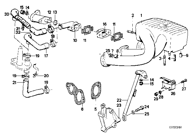 1981 BMW 320i  Cap Diagram for 11611727176