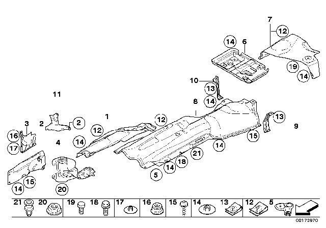 2011 BMW 135i Right Front Heat Insulation Diagram for 51487059365
