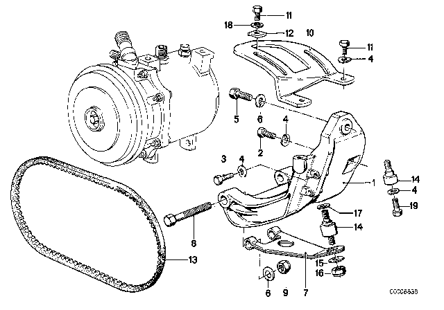 1978 BMW 633CSi  Hex Bolt Diagram for 07119912666