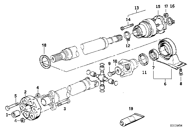 1994 BMW 850CSi  Centre Mount Diagram for 26121226662