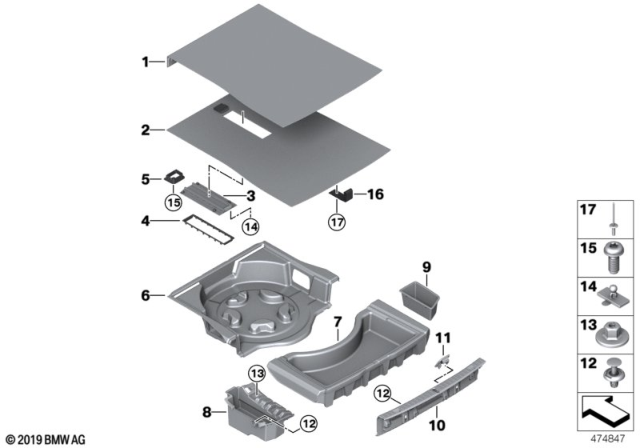 2016 BMW 740i  COVERING LOWER PART Diagram for 51478064038