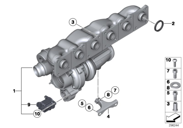 2011 BMW 135i  Turbo Charger Diagram for 11657588995
