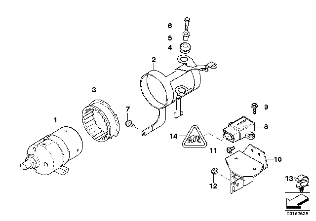 2002 BMW 525i  Compressor Dsc Diagram for 34516781435