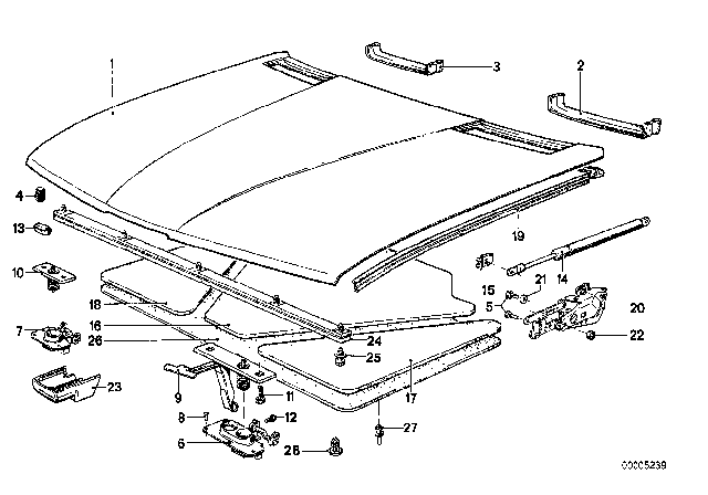 1985 BMW 528e  Securing Plate Diagram for 51231943279