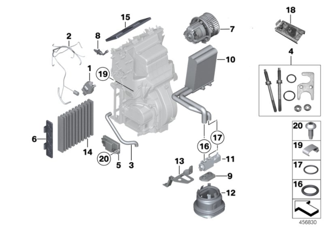 2010 BMW 760Li  Covering Microfilter Diagram for 64119159714