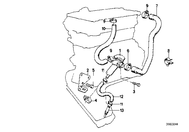 1989 BMW M3  Hex Bolt Diagram for 24001421067