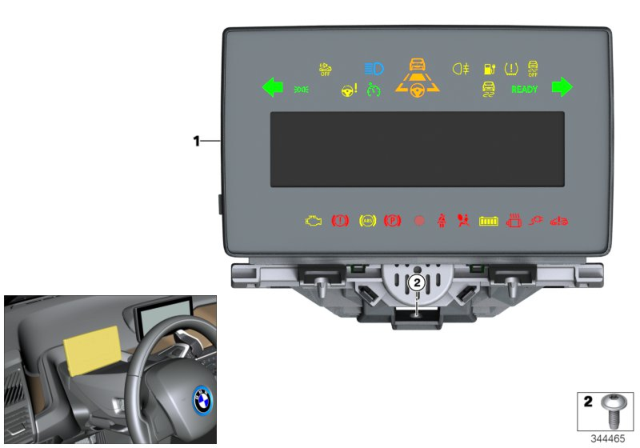 2014 BMW i3  INSTRUMENT CLUSTER Diagram for 62108729431
