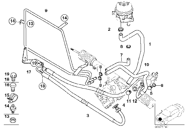 1999 BMW Z3  Holder Diagram for 32411095953