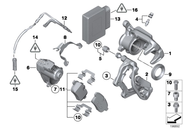 2011 BMW Z4  Calliper Carrier Diagram for 34206786069