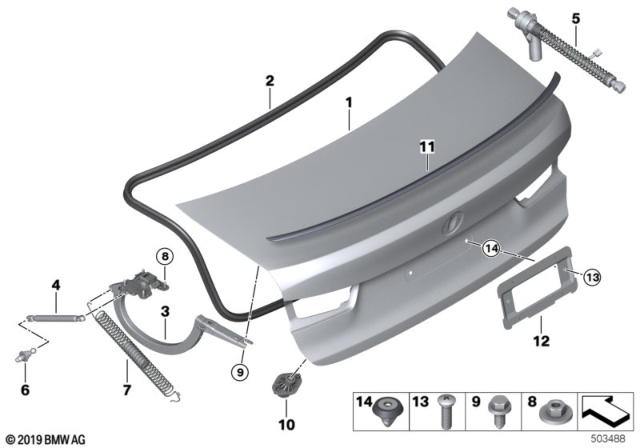 2019 BMW 330i Breakthrough Buffer Diagram for 51147458725