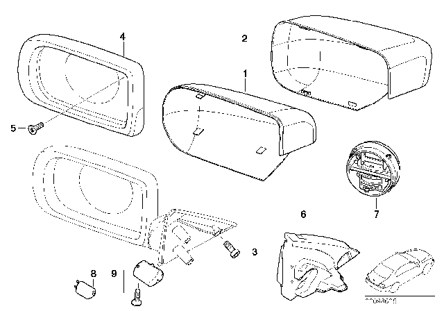 2003 BMW 530i  Countersunk Screw Diagram for 51160024588