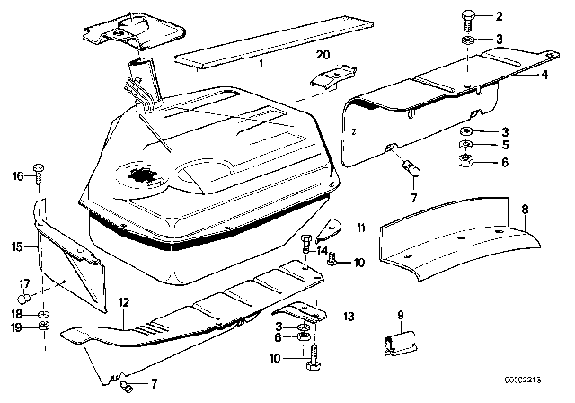 1982 BMW 633CSi  Hex Bolt With Washer Diagram for 07119913941