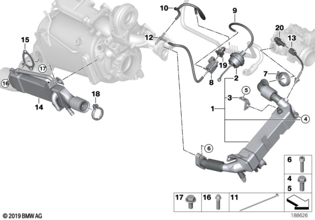 2010 BMW X5  Holder Diagram for 11717823052