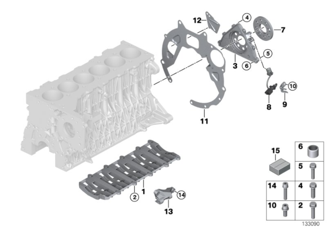 2010 BMW 335d  Hex Bolt With Washer Diagram for 07119904507