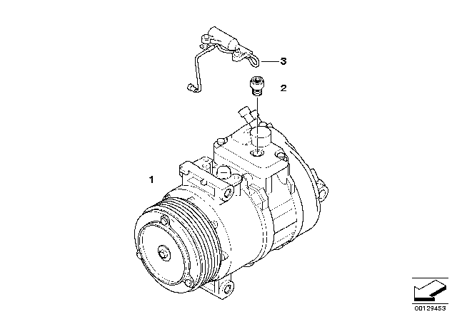 2004 BMW X3  Air Conditioning Compressor Diagram for 64526916232
