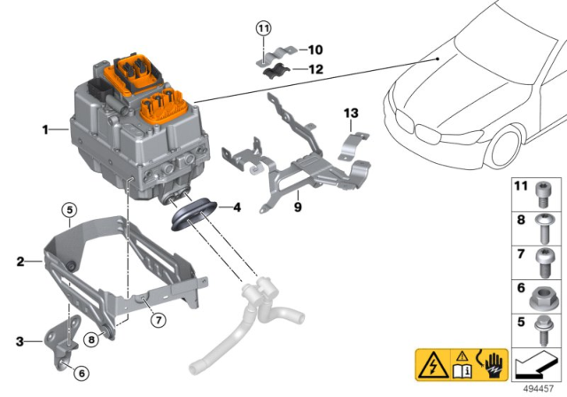 2020 BMW 745e xDrive Countersunk Screw Diagram for 07119907144