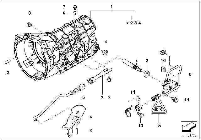 2004 BMW 325Ci  Backup Light Position Switch Diagram for 24107507818