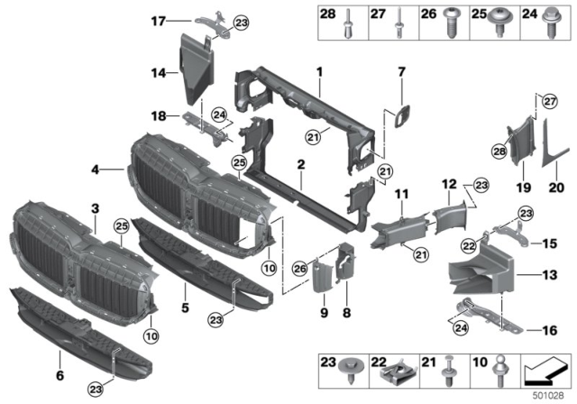2020 BMW 740i  TRIM, AIR DUCT, SIDEWALL, LE Diagram for 51138079583