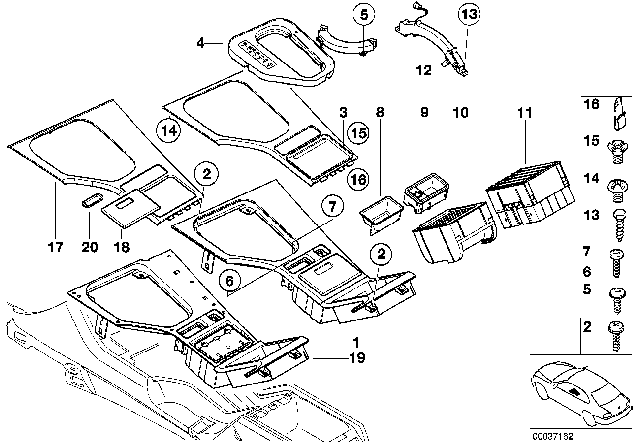 2002 BMW 540i  Screw For Thermoplastic Plastics Diagram for 07119900591