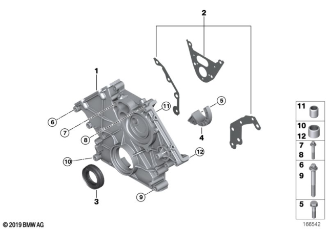 2019 BMW X5 Gasket Set Chain Case Diagram for 11148607494