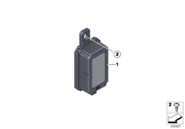 2019 BMW M4  Radio Remote Control Receiver Diagram for 61318706503