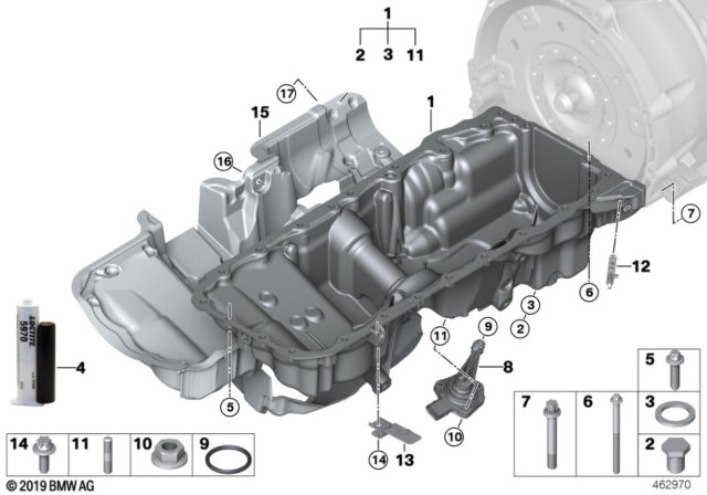 2018 BMW 740i xDrive  Cover, Acoustic Diagram for 11148571542