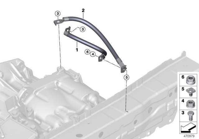 2017 BMW X1  Earth Cable Diagram for 12428602991