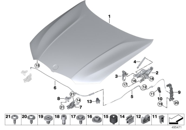 2020 BMW 330i xDrive LOCK TOP PART Diagram for 51237473707