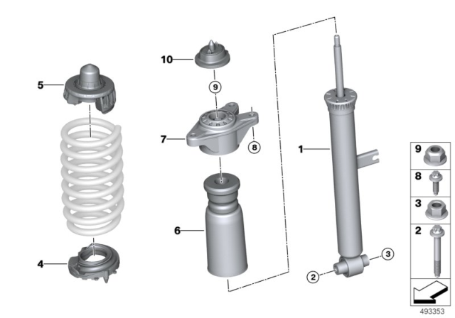 2020 BMW Z4 SPRING PAD LOWER Diagram for 33506875394