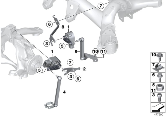 2015 BMW 335i GT xDrive  Regulating Rod Diagram for 37146852017