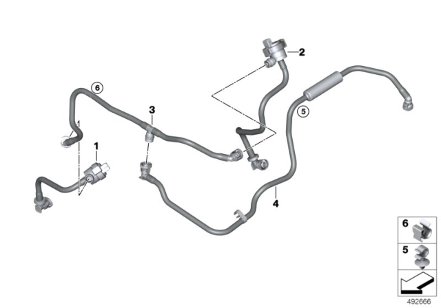 2020 BMW 750i xDrive  FUEL TANK BREATHER LINE Diagram for 13908482821
