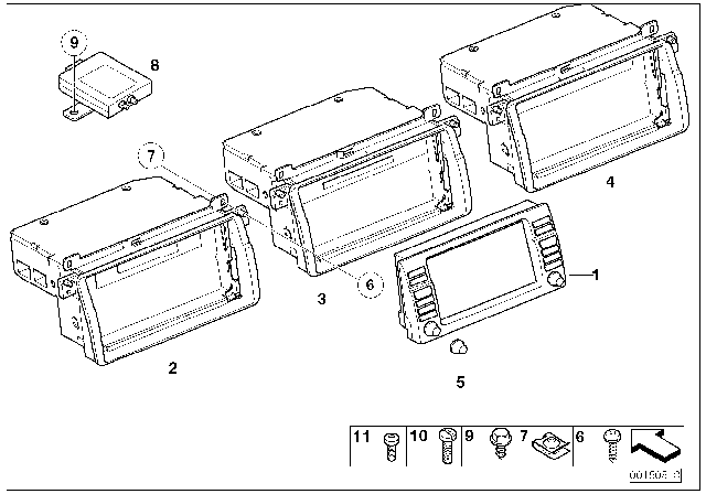 2002 BMW M3  Housing With Cd Drive Diagram for 65526907718
