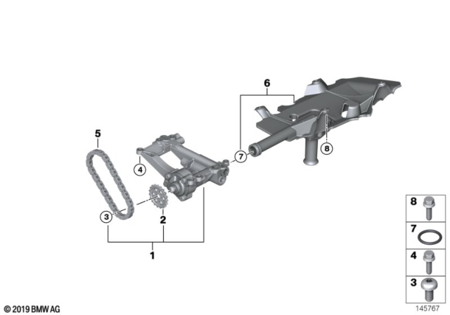 2009 BMW X5  Oil Pump Diagram for 11417805815