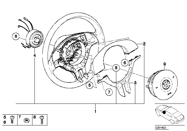 2001 BMW Z3  Screw Diagram for 32341094615