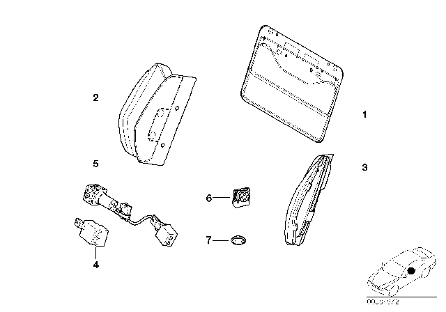 2006 BMW M6  Lumbar Support Pump Diagram for 52107902273