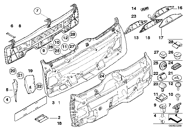 2001 BMW 540i  Torx Bolt Diagram for 51418119726