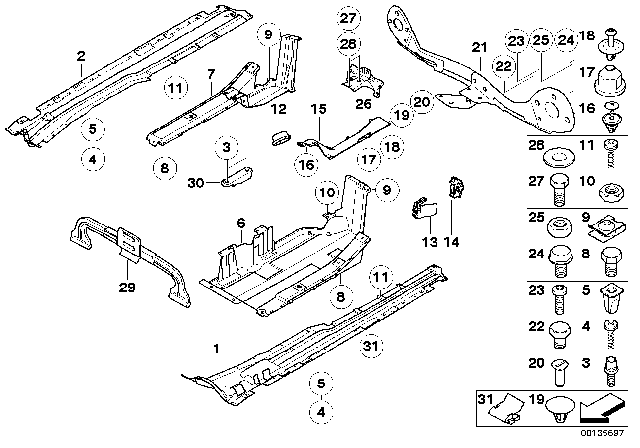 2006 BMW X5  Hex Bolt Diagram for 07119902912