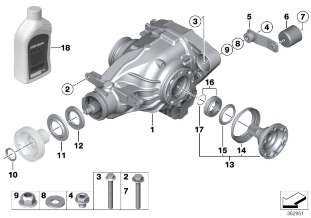 2011 BMW 1 Series M  Rearaxle Differential Oil Saf-Xj Booster Diagram for 83222282583