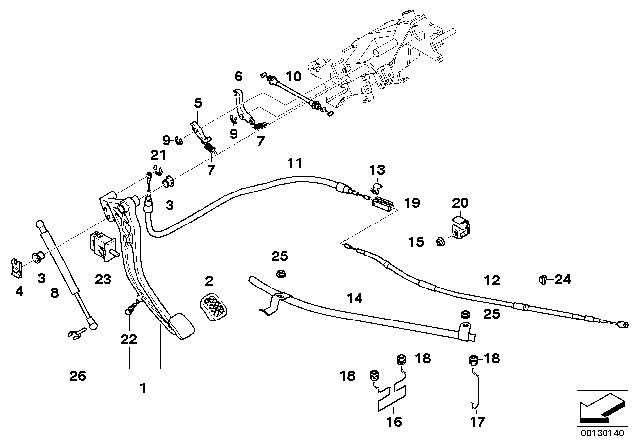 2000 BMW 740iL Rubber Grommet Diagram for 34411160117