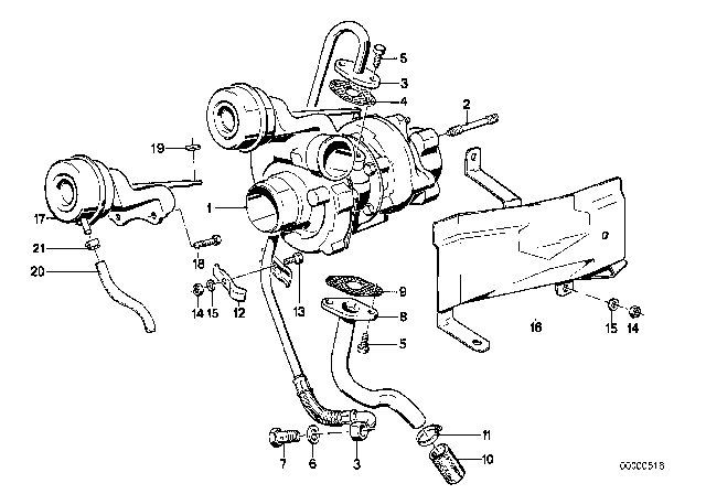 1986 BMW 524td  Control Box Diagram for 11651705122