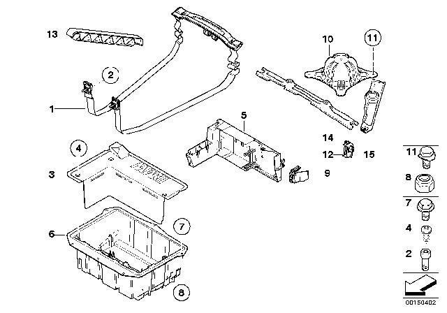 2004 BMW X5 Support, Boot Lid, Bottom Diagram for 51717009683