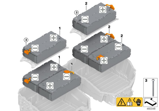 2019 BMW 530e xDrive  CELL MODULE, HIGH-VOLTAGE BA Diagram for 61278658344