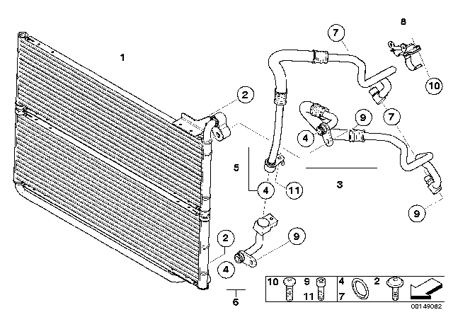2007 BMW 550i  Engine Oil Cooler Pipe, Return Diagram for 17227565938