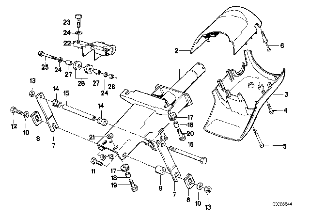 1991 BMW 750iL  Expanding Rivet Diagram for 32311156232